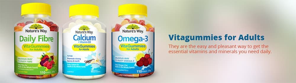 Kẹo dẻo bổ sung Omega cho người lớn Nature&#8217;s Way Omega 3 Vita Gummies for Adults 110 viên