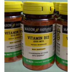 Viên uống bổ sung năng lượng B12 Mason Natural Vitamin B12 1000mcg 100 viên 8 vien uong bo sung nang luong b12 mason nautural vitamin b12 1000mcg 100 vien c
