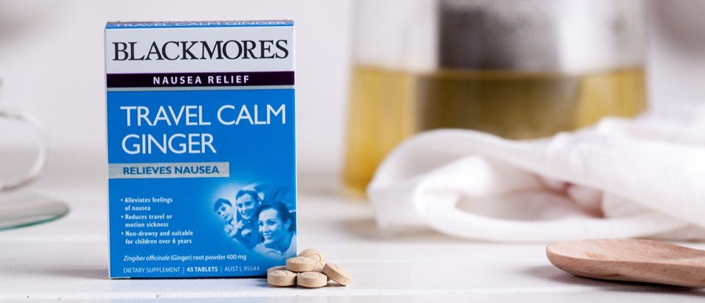 Viên uống chống buồn nôn Blackmores Nausea Relief Travel Calm Ginger 45 viên 8 Viên uống chống buồn nôn Blackmores Nausea Relief Travel Calm Ginger 45 viên