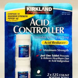 Viên uống kiểm soát Axit dạ dày Kirkland Signature Acid Controller 20mg 2x125 viên 8 vien uong kiem soat axit da day acid controller 20mg 2x125 vien ka