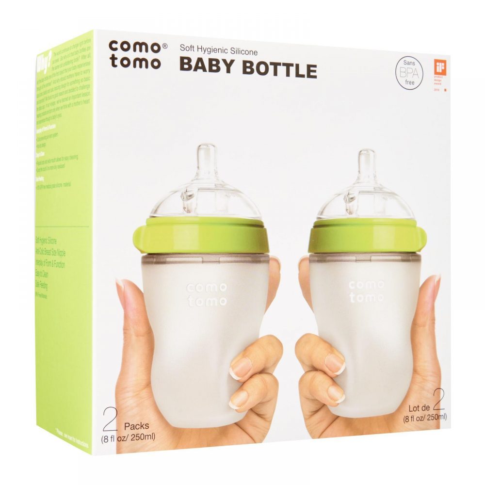 Bình sữa Silicone Comotomo Baby Bottle Soft Hygienic Silicone Set 250mlx2