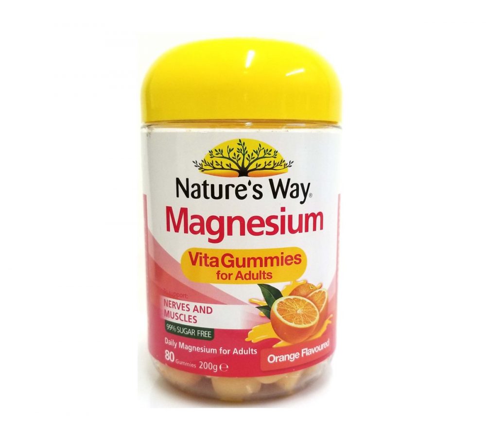 Kẹo dẻo bổ sung Magnesium Nature&#8217;s Way Magnesium Gummies For Adults 80 viên