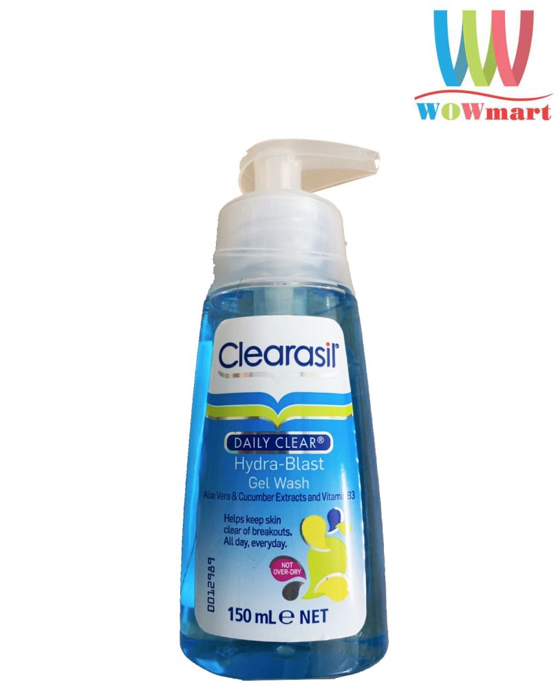 Gel rửa mặt dưỡng da Clearasil Daily Clear Hydra-Blast Gel Wash 150ml