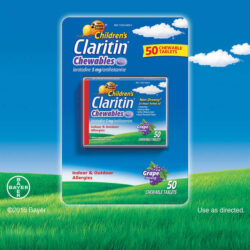 Viên nhai chống dị ứng cho bé Claritin Chewables 5 mg Non-Drowsy 24 Hour 50 viên (Grape) 5 Vien chong di ung cho be Claritin Chewables 5 mg Non Drowsy 24 Hour 50 vien1