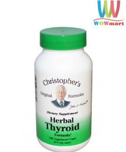 Vien-uong-ho-tro-tuyen-giap-Christophers-Herbal-Thyroid-Formula-475-mg-100-Veggie-Caps