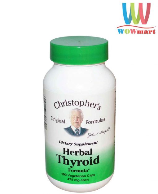 Vien-uong-ho-tro-tuyen-giap-Christophers-Herbal-Thyroid-Formula-475-mg-100-Veggie-Caps