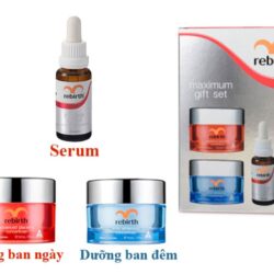 Bộ sản phẩm xóa nám, tàn nhang từ nhau thai cừu Rebirth Maximum Gift Set 5 bo san pham tri nam tan nhang tu nhau thai cuu rebirth maximum gift set kb