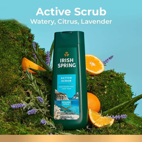 irish spring deep action scrub 532 ml 591ml kc