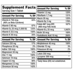 Vitamin dành cho người trên 50 tuổi Centrum Silver Adults 50+ 220 viên 14 vitamin danh cho nguoi tren 50 tuoi centrum silver adults 50 220 vien knc