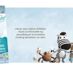 Khan lau ha sot cho be Fever eez Cool Care Forehead and Body Wipes 32 mieng1