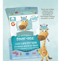 Khan lau ha sot cho be Fever eez Cool Care Forehead and Body Wipes 32 mieng2