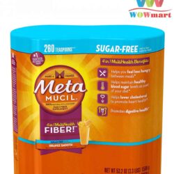 Bột cam bổ sung chất xơ Metamucil MultiHealth Fiber Sugar Free 260 liều lượng (1.51kg) 8 Metamucil Sugar Free Orange Smooth 53.2 oz Bottle Pack of 2 260 doses 1
