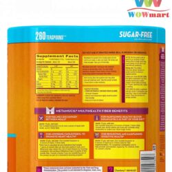 Bột cam bổ sung chất xơ Metamucil MultiHealth Fiber Sugar Free 260 liều lượng (1.51kg) 9 Metamucil Sugar Free Orange Smooth 53.2 oz Bottle Pack of 2 260 doses 2