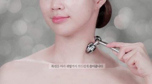 Thanh Lan Massage nang co mat Wellderma Face Lifting Dark Silver Roller2