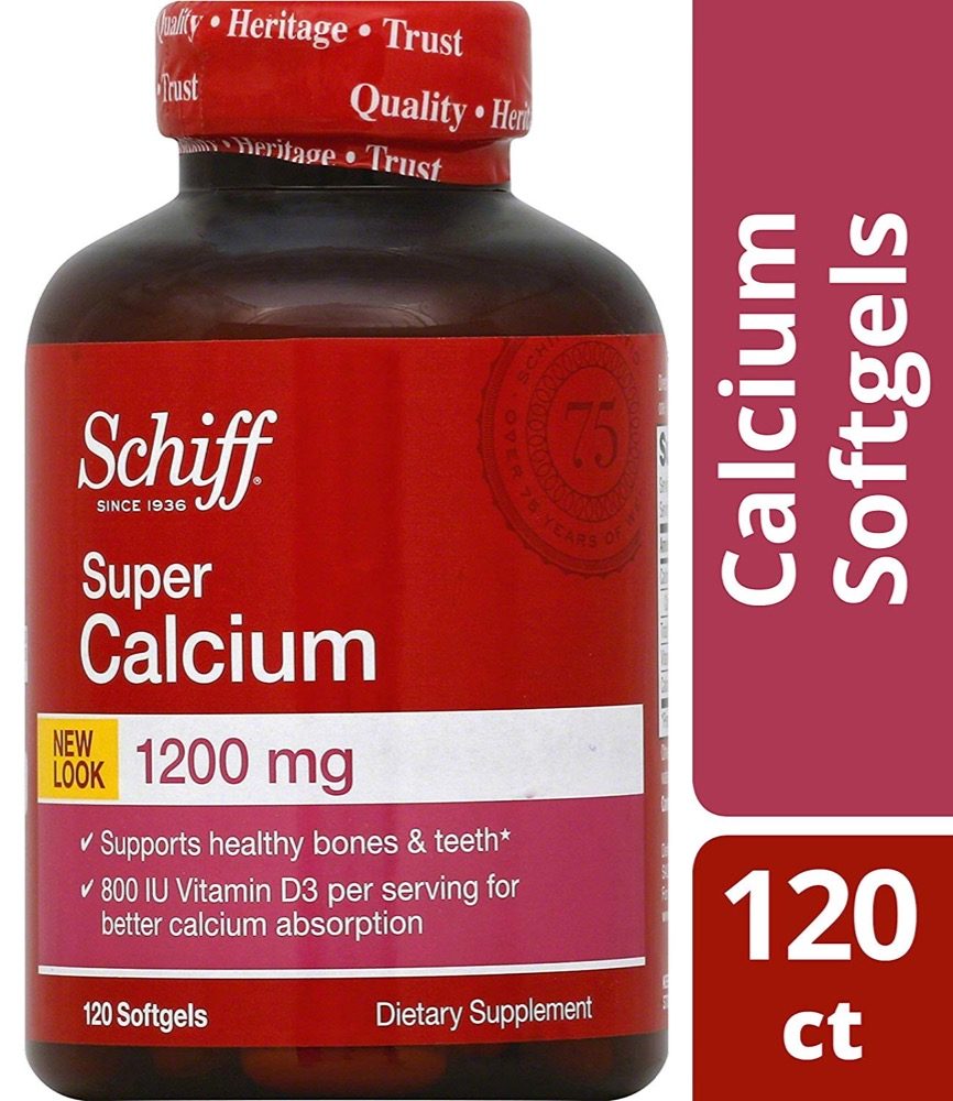 Viên uống bổ sung Canxi Schiff Super Calcium 1200mg with D3 120 viên