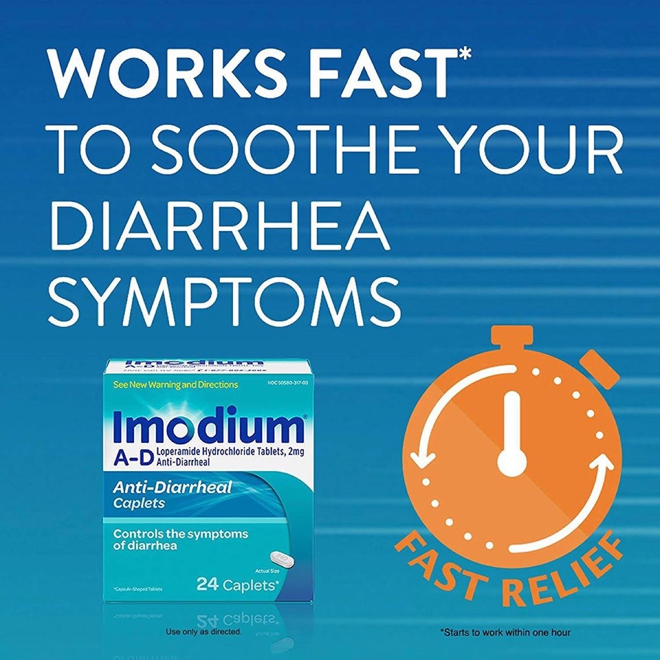 Viên uống trị tiêu chảy Imodium Anti Diarrheal 6 viên