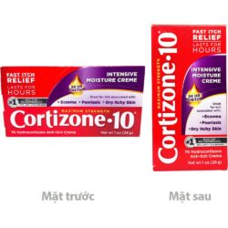 Kem bôi chàm, vẩy nến, dị ứng Cortizone 10 Intensive Moisture Creme 28g 6 kem boi cham vay nen di ung cortizone 10 maximum strength itch relief 28g 301024 kh