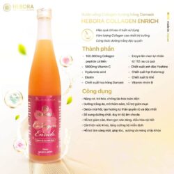 Nước uống collagen Hebora – Enrich Damask Rose Water 500ml 6 nuoc uong collagen hebora enrich damask rose water 500ml knwa