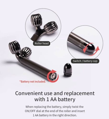 thanh lan massage nang co mat wellderma face lifting dark silver roller 170524 kj