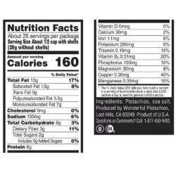 Hạt dẻ cười nguyên vỏ Wonderful Pistachios 1.36kg 8 hat de cuoi nguyen vo wonderful pistachios salt peppers 680g knb