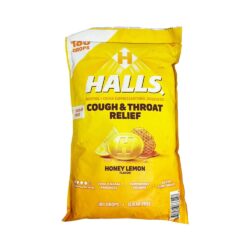 Kẹo Halls thông cổ, mát họng Halls Sugar Free Relief Honey Lemon 180 viên