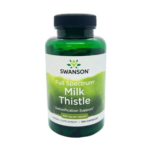Viên uống giải độc gan Swanson Milk Thistle 500mg 100 capsules