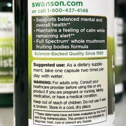 Viên uống hỗ trợ não bộ và lo âu Swanson Lion's Mane Mushroom 60 viên 11 vien uong ho tro nao bo va lo au swanson lions mane mushroom 60 vien 300325 ke