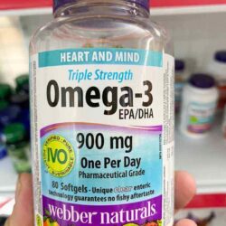 Dầu cá Webber Naturals Triple Strength Omega-3 900mg EPA/DHA 80 viên 7 Dau ca Webber Naturals Triple Strength Omega 3 with CoQ10 900mg 80 vien 0025
