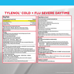 Siro Tylenol Cold Flu Severe Daytime & Nighttime 240ml x3 7 Siro giam dau ha sot Tylenol Cold Ful Severe 240ml x33