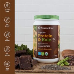 bot protein cai xoan huu co amazing grass organic protein kale 555g huong socola kc