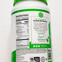 bot protein huu co orgain organic protein 920g huong bo dau phong knwb