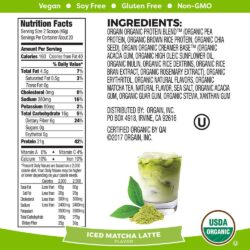 Bột Protein hữu cơ Orgain Organic Protein 920g vị Iced Matcha Latte 5 bot protein huu co orgain organic protein 920g vi iced matcha latte kb