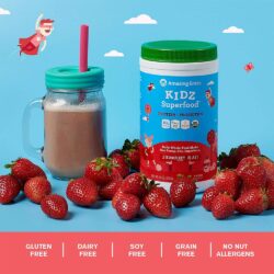 bot protein va men vi sinh cho be amazing grass kidz superfood protein probiotics 255g vi dau ka