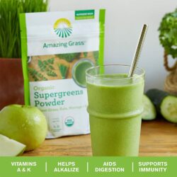 bot thuc pham xanh huu co amazing grass organic supergreens powder 150g kc