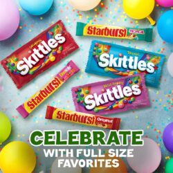 Kẹo trái cây Skittles & Starburst Christmas Candy Variety Mix Hộp 30 gói 8 keo trai cay skittles starburst christmas candy variety mix hop 30 goi ka