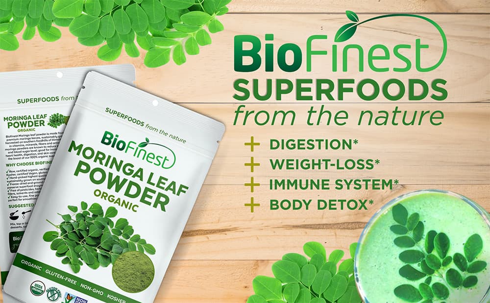 Bột chùm ngây hữu cơ Biofinest Moringa Leaf Powder Organic 114g