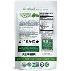 Bột chùm ngây hữu cơ Biofinest Moringa Leaf Powder Organic 114g 11 bot chum ngay huu co biofinest moringa leaf powder organic 114g ke