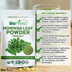 Bột chùm ngây hữu cơ Biofinest Moringa Leaf Powder Organic 114g 9 bot chum ngay huu co biofinest moringa leaf powder organic 114g kh