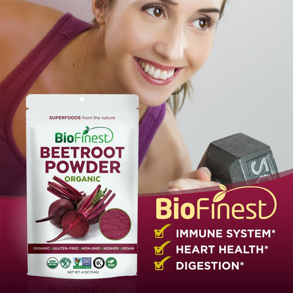 Bột củ dền hữu cơ Biofinest Beetroot Powder Organic 114g