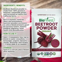 bot cu den huu co biofinest beetroot powder organic 114g kf