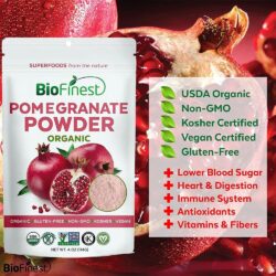 Bột lựu hữu cơ Biofinest Pomegranate Powder Organic 114g 9 bot luu huu co biofinest pomegranate powder organic 114g kf