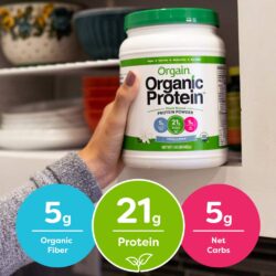 bot protein huu co orgain organic protein 462g huong vani kd