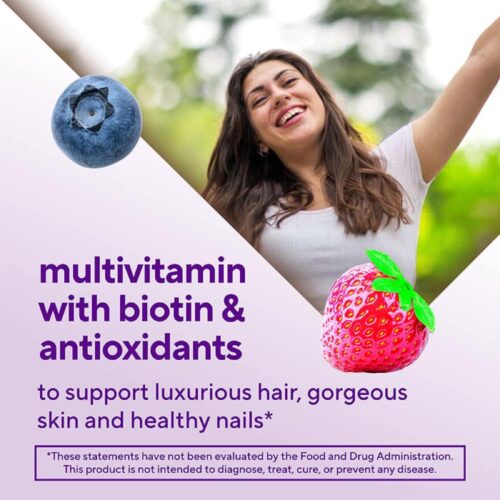 Kẹo dẻo đẹp da móng tóc Vitafusion Hair, Skin & Nails 135 Gummies 17 keo deo dep da mong toc vitafusion gorgeous hair skin nails 135 vien 131025 kc
