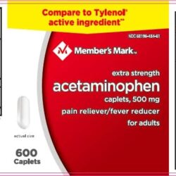 Hạ sốt giảm đau Member's Mark Acetaminophen 500mg 600 Caplets 7 thuoc ha sot giam dau members mark acetaminophen 500mg 600 vien ka