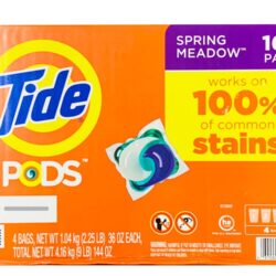 Viên giặt quần áo Tide Pods dành cho máy giặt Thùng 4 bịch x42 viên (168 viên) 8 vien giat quan ao tide pods danh cho may giat thung 4 bich x42 vien ka