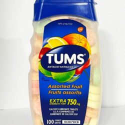 Viên ngậm giảm đầy hơi khó tiêu Tums Antacid Assorted Fruit 100 viên 5 vien ngam giam day hoi kho tieu tums antacid assorted extra strength 750mg 100 vien 300324 ka