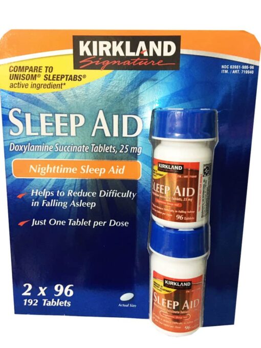 vien uong ho tro giac ngu ngon kirkland signature sleep aid 2 hop x96 vien 150824 ka