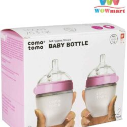 Bình sữa Silicone Comotomo Baby Bottle Soft Hygienic Silicone Set 150ml x2 (Màu hồng)