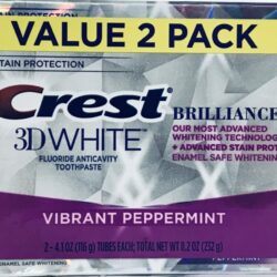 Kem đánh răng Crest 3D White Brilliance Toothpaste 116g (Lốc 2 tuýp) 6 MẪU MỚI