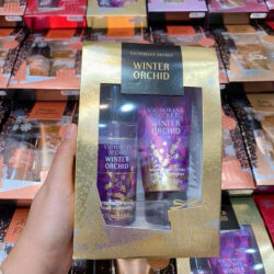 hop qua tang xit thom va duong the victorias secret winter orchid mist lotion 75ml x2 kl
